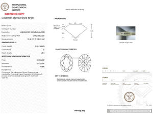 2,50 CT G VVS Certified Lab Grown Diamonds Joyería ovalada HPHT de alta calidad de India IGI Certified VS2 Clarity - Product Image 2