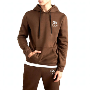 Ensemble de survêtement deux pièces en coton pour homme, coupe évasée, coupe-vent, design professionnel, haute qualité, idéal pour l'hiver, prix de gros - Product Image 3