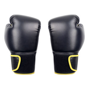 Blue PU Boxing Training Gloves Full Finger <b>Velcro</b> Closure for Adults - Product Image 2