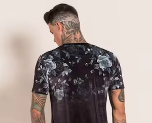 T-shirt personnalisé pour homme, motif sur mesure, 260g, col uni, style vintage, coupe courte, sérigraphie, modèle personnalisé, tendance - Product Image 6