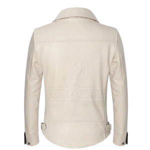 Veste d'hiver en cuir pour homme de qualité supérieure, coupe confortable, coupe-vent, en cuir véritable, pour un style décontracté au quotidien - Product Image 2