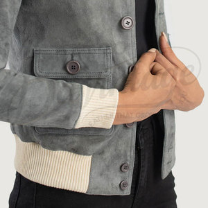 Women's <b>Jackets</b> Modern Style <b>Suede</b> Leather <b>Jacket</b> Lightweight Slim Fit Outerwear Wholesale Women Genuine <b>Suede</b> Leather <b>Jacket</b> - Product Image 6