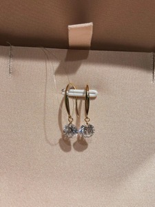 Pendientes de Oro Amarillo de 14K con Diamantes Cultivados en Laboratorio de 0.5CT Cada Uno, Elegantes Pendientes Colgantes de Diamantes para Mujer, Joyería para Uso Diario - Product Image 3