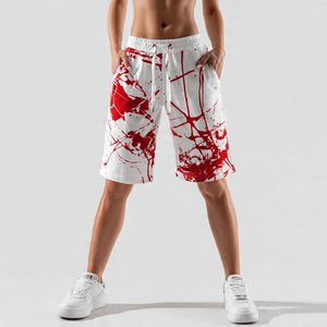 Custom Logo Color Block Sweat Shorts Women Wholesale Blank Yellow and <b>Black</b> Fleece Shorts Two Tone Track Shorts With Pockets - Product Image 5