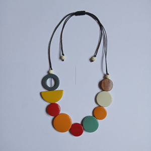 Lightweight resin <b>bead</b> <b>necklace</b> for everyday wear with smooth finish vibrant tones and comfortable fit for use - Product Image 6