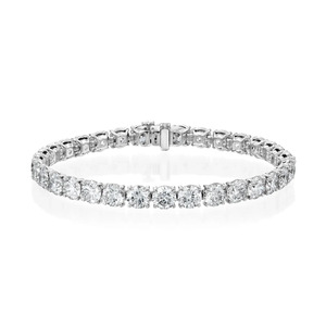 Velorique round lab grown diamond tennis <b>bracelet</b> igi certified 10k white gold elegant jewelry radiant sparkle timeless - Product Image 3