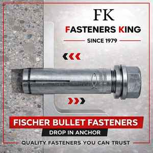 FISCHER EA M6 N Bullet <b>fasteners</b> no-cracked concrete Anchor carbon steel zinc plated Drop in anchor Galvanized Expansion - Product Image 6
