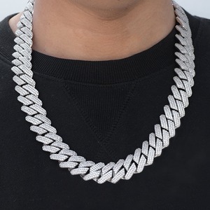 Luxury Men's Moissanite Cuban Link <b>Chain</b> Hip Hop Style <b>Rappers</b> Necklace Inspired by Miami <b>Rappers</b> From India - Product Image 2