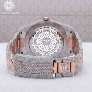 Reloj de Lujo para Mujer Charm_Jewells, 38 mm, Redondo, Analógico, de Cuarzo, con Correa de Acero Inoxidable, Esfera de Cristal de Zafiro y Bisel de Diamantes - Product Image 3