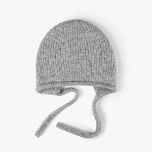 Gorro de lana inspirado en el tejido, con correas, cálido, suave, de invierno, con lazos, OEM/ODM - Product Image 3