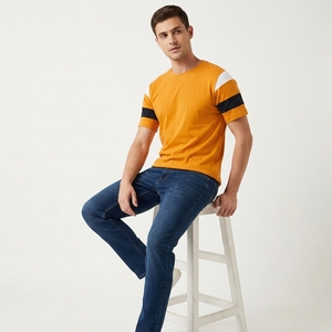 Summer Casual Wear Premium Quality 100% Cotton Knitted <b>Patchwork</b> Design Loose Fit Men's T-<b>Shirts</b>-Lightweight Durable Quick Dry - Product Image 5