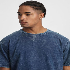 Fabricante 250 300 Gsm Blank Box Tee camiseta para hombres Drop Shoulder Boxy Fit Crop camiseta de gran tamaño Heavyweight 100% algodón - Product Image 3