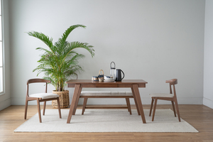 Contemporary <b>Upholstered</b> 1.2M Solid Wood Bench with 2-Seaters for Dining Room Sets - Product Image 5