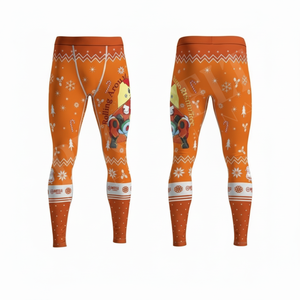 Leggings Térmicos de Compresión para Hombre con Logotipo de Marca Personalizado, Color Morado, OEM, Pantalones Deportivos para Yoga y Running - Product Image 5
