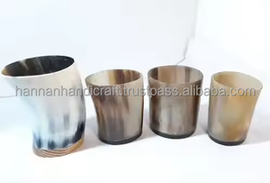 Cuerno Vikingo de Imitación Antigua, Hecho a Mano, de Alta Calidad, Material Orgánico de Lujo, Duradero, con Grabados y Logotipo Personalizado, Corto - Product Image 3