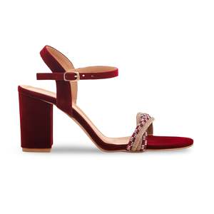 Sandalias de tacón de fantasía granate FN5570 - Product Image 3