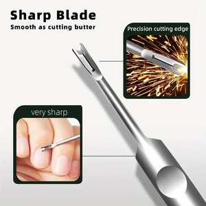 Fourchette de nettoyage des ongles pour éliminer la saleté sous les ongles, entretien professionnel des cuticules pour la maison, salon, manucure, pédicure - Product Image 5