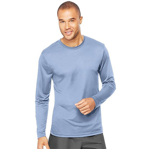 T-shirt pour homme en coton 100% à manches longues, impression de logo personnalisée de haute qualité, respirant, séchage rapide, vêtements en gros - Product Image 5