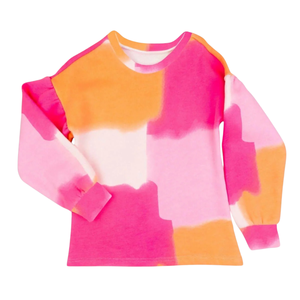 Sweat-shirt pour filles à blocs de couleur Doux et confortable Pull à manches longues Motif mignon Haut décontracté Couleurs personnalisées Vente en gros - Product Image 2