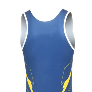 Nouvelle Arrivée Maillots de Lutte Sans Manches Sublimation Grande Taille Séchage Rapide Respirant Taille Adulte Homme Maillot de Lutte Service OEM - Product Image 6