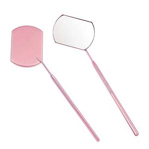 Rose Gold <b>Makeup</b> <b>Mirror</b> With Handle And Flat Tool For Facial Application - Product Image 5