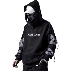 mens techwear hoodie with durable material for <b>repeated</b> use men techwear hoodie with breathable design for airflow - Product Image 1