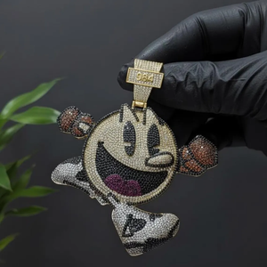 Colgante de Mickey Mouse con Diamantes de Imitación, Plata 925, Aleación de Moissanita, Estilo Hiphop, Unisex, Regalo 984 - Product Image 1