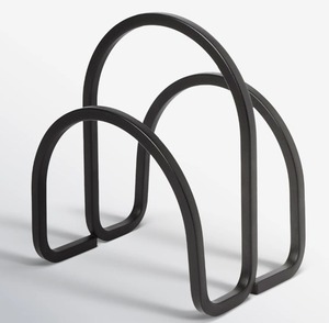 Porte-serviettes moderne en métal noir, forme irrégulière, décoration d'intérieur, durable, au meilleur prix - Product Image 2
