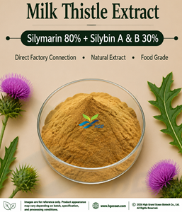 Approvisionnement direct d'usine HGO en extrait de chardon-Marie naturel pur (qualité alimentaire) spécification Silymarin 80% Plus Silybin A & B 30% - Product Image 1