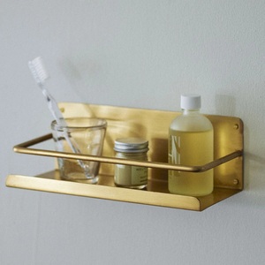 Ensemble d'organisateurs de salle de bain en laiton Heritage avec porte-gobelet mural, porte-savon et porte-brosse à dents, finition laiton antique - Product Image 5