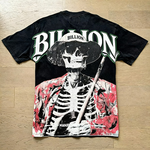 Camiseta de Manga Corta para Hombre, Bordada, Corte Regular, Cuello Redondo, Tejido de Punto, 100% Algodón, Transpirable, Color y Logotipo Personalizables, 240g - Product Image 4