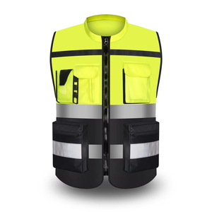 Chaleco de Seguridad Ecológico de Alta Visibilidad con Certificación EN, Reflectante, de Poliéster, Unisex, con Bolsillos y Cierre de Cremallera, en Varios Colores - Product Image 3
