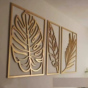 Handmade Creative Metal <b>Wall</b> Hanging <b>Leaves</b> Modern <b>Wall</b> Art with Customizable Color Home <b>Decoration</b> - Product Image 1