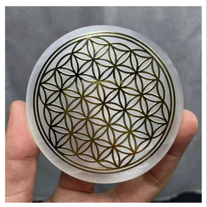 Plaque de Sélénite de 5 et 6 Pouces pour Recharge Énergétique, Cristal Naturel Sculpté, Vente en Gros - Product Image 1