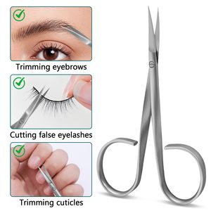 <b>Cuticle</b> Nail <b>Scissor</b> Professional Stainless Steel <b>Cuticle</b> <b>Scissors</b> Extra Fine Curved Eyebrow <b>Scissor</b> Latest New Design - Product Image 5