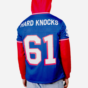 เสื้อฮู้ดดี้สไตล์อเมริกันฟุตบอลแบบตาข่ายสั่งทำพิเศษ ยูนิเซ็กซ์ ระบายอากาศได้ดี ผลิตจากโพลีเอสเตอร์ ชุดกีฬา รับผลิตแบบ OEM แบรนด์ส่วนตัว ผู้ผลิตชุดทีม - Product Image 2