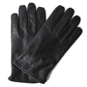 Gants d'hiver en cuir noir, thermiques, compatibles écran tactile, longueur poignet, doublure cachemire, chauds, décontractés, pour l'extérieur - Product Image 3