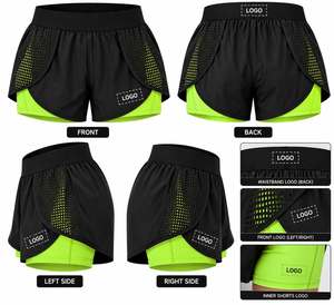 High Waist Mesh <b>Skorts</b> With Inner Layer Breathable Sporty Shorts <b>For</b> <b>Women</b> - Product Image 3