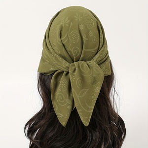 Custom Unisex Silk Satin Square Bandana Printed Luxury Head Scarf Unisex Fashion Hair <b>Wrap</b> Smooth <b>Neck</b> Kerchief - Product Image 1