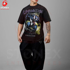 T-shirts en coton à séchage rapide, impression surdimensionnée, impression et logo personnalisés pour hommes, avec plusieurs designs. - Product Image 2