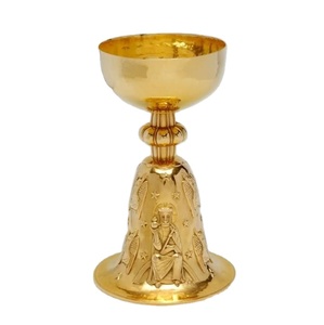 Hot Selling Chalice Brass Color Also Customized With Etching Design Chalice is handmade high-quality brass church - Product Image 1