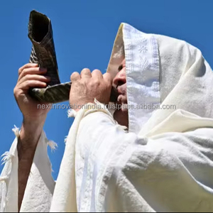 ฮอร์น kudu shofar แท้จากอิสราเอลดีไซน์แบบครึ่งขัดเงาดั้งเดิม - Product Image 1