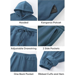 Mens Cotton Casual Tracksuit Outfit <b>Set</b> Sweatshirt Jogger Pants Sportswear Daily Comfort Wear Style - Product Image 5