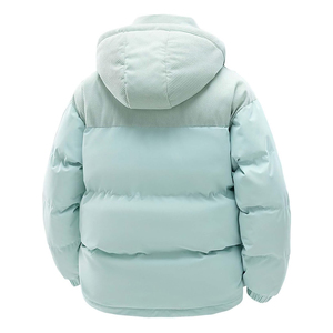 Trending Unisex <b>Light</b> Blue Hooded Stand Thick Puffer <b>Jacket</b> <b>Waterproof</b> Windproof Zipper Closure Casual Winter Solid Color - Product Image 2