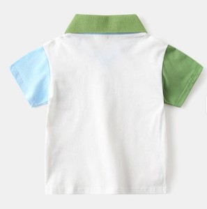 Nouveau polo décontracté à manches courtes pour garçons, en polyester/coton tricoté, vente en gros pour l'été - Product Image 3