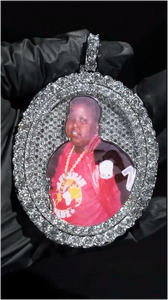 จี้เพชรโมอิสรูปที่กำหนดเองสไตล์3D สำหรับผู้ทดสอบรูปถ่ายจี้เงินแท้925จี้อัญมณีประกาย - Product Image 4