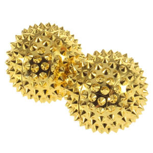 Bola de Masaje Magnética de Metal para Manos, 5.6cm, Chapada en Oro/Níquel/Plata/Antiguo - Product Image 3