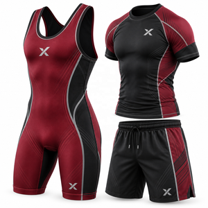 Vêtements et justaucorps de lutte pour hommes |   Rouge Noir Bleu Orange Violet |   Fabricant OEM ODM |   Vêtements de sport et d'arts martiaux | - Product Image 3