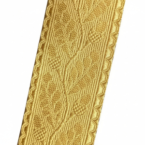 Premium Gold Jacquard Braid Trim Decorative Woven <b>Ribbon</b> for Uniforms Ceremonial Clothing and Garment Accessories - Product Image 1