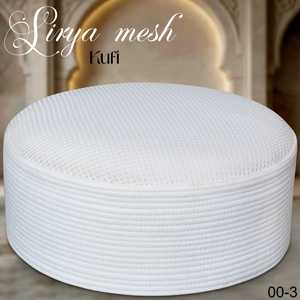 Chapeau Kufi Sirya Air Mesh pour Hommes, Chapeau de Prière Islamique Léger en Tissu Maille de Polyester Turc Respirant, Vente en Gros OEM - Product Image 3
